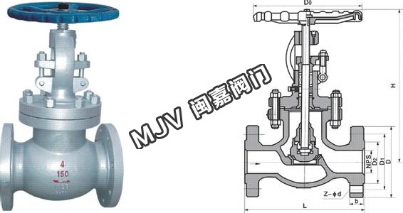 J40H-150LB美標(biāo)法蘭截止閥